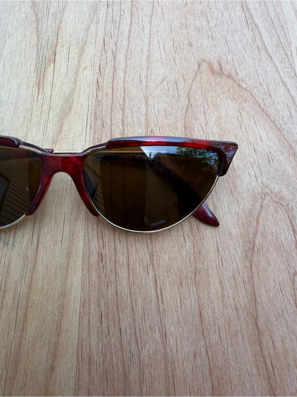 Vintage Nikon Cat-Eye Women's Sunglasses in Tortoise Red